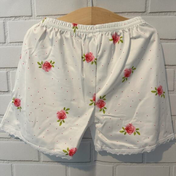 Toddler Girls Honeydew USA 2T Pink Polka Dot Pink Rose Lace Shirt and Shorts Set - Picture 6 of 8